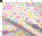 Daisies Flowers Leopard Cheetah 90S Pastel Rainbow Animals Custom Printed Fabric by Spoonflower Various Fabrics by the Yard or Fat Quarter